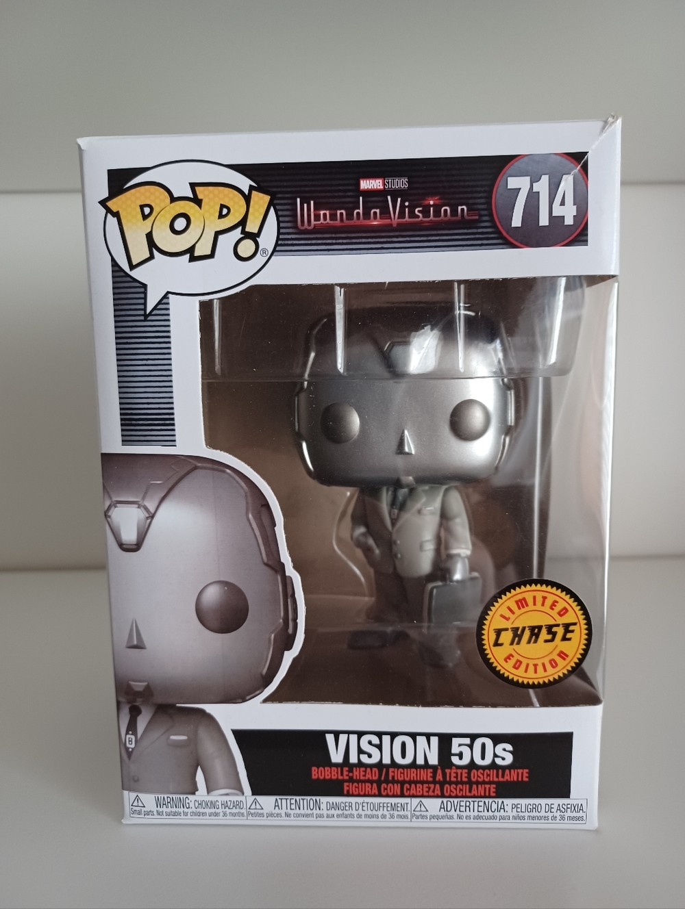 Marvel Vision 50s B&W Chase 714 From WandaVision Vinyl Figure Funko Pop Toy